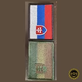 Vlajky SR – farebná a olivová (maskovacia) verzia – výšivka OZDOBA