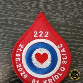 Darovanie krvi 222 – 81. krídlo Sliač – výšivka OZDOBA